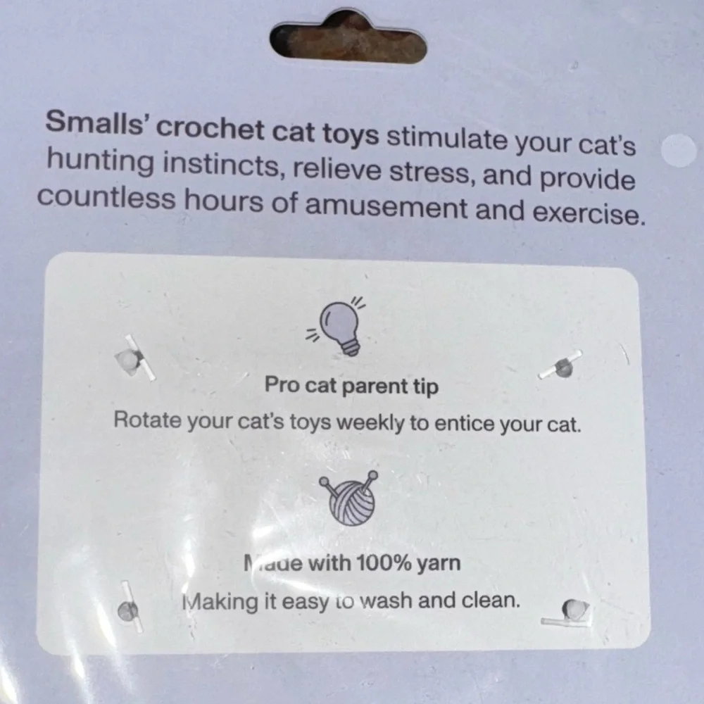 NWT Smalls “Fish in Dish” Crochet Cat Toy